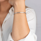 Pulsera aro oro blanco