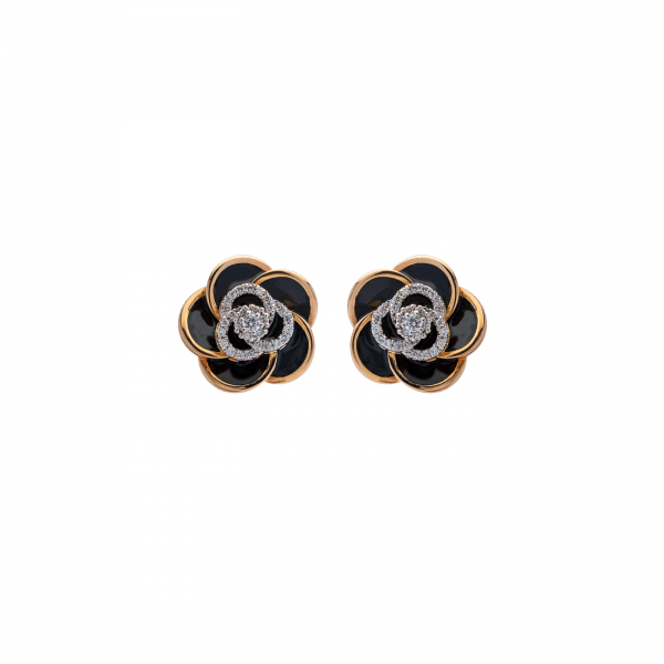 Pendientes flor diamantes