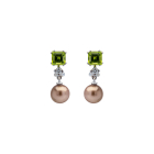 Pendientes diamante y piedras